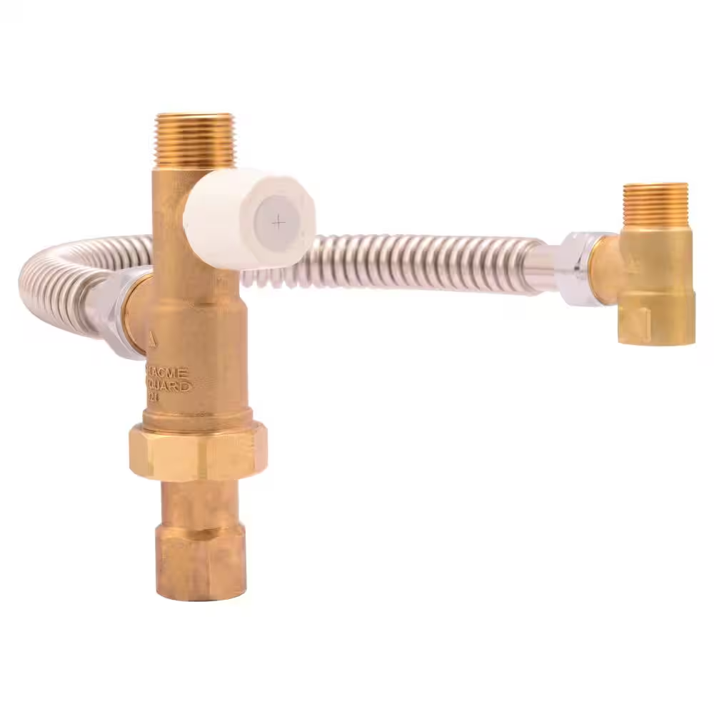 Water Heater Tank Booster with Knob for Temperature Adjustment Mixing Valve Unit
