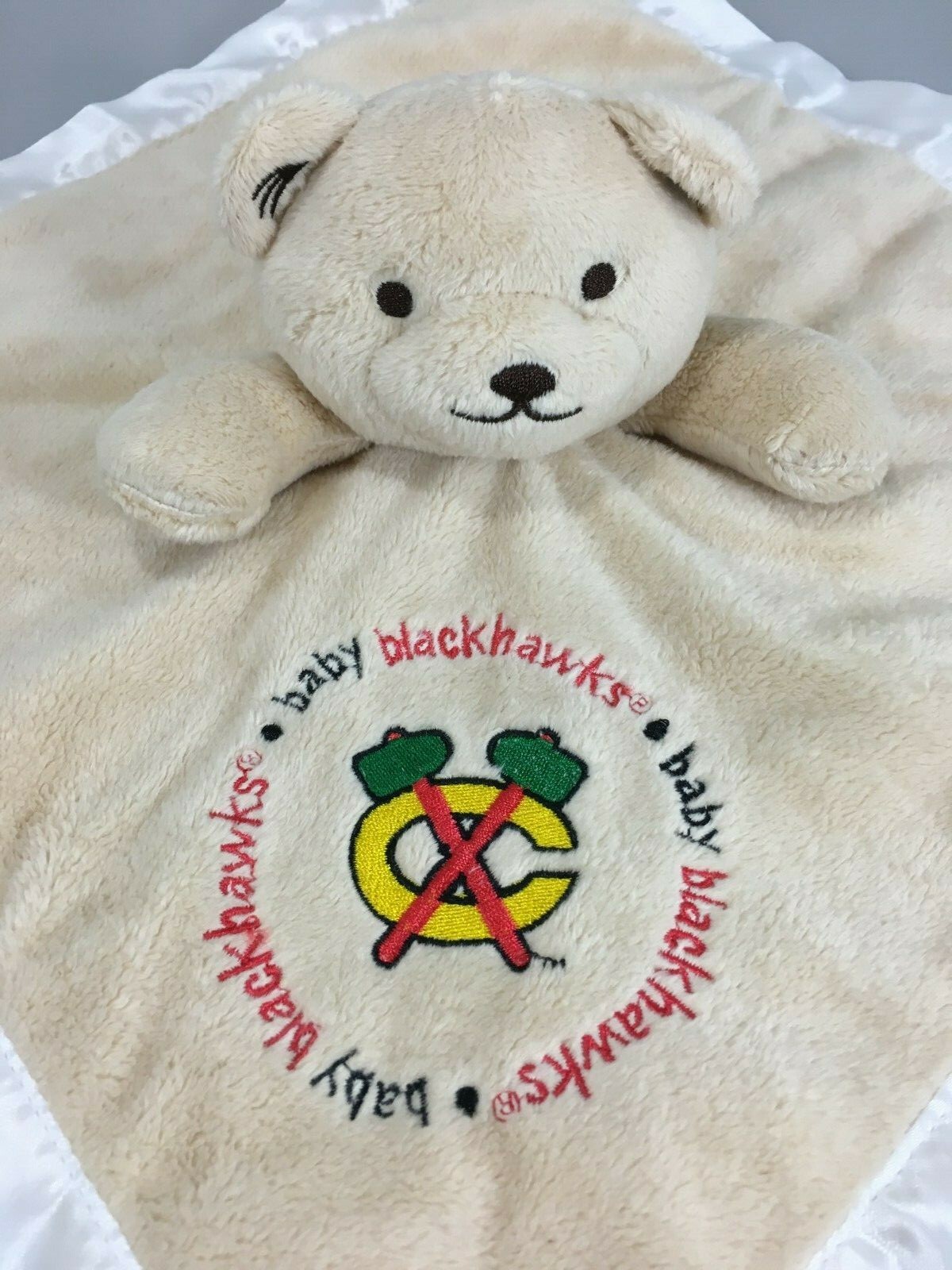 Chicago Blackhawks Hockey NHL Baby Fanatics Teddy Bear Blanket 13" eBay