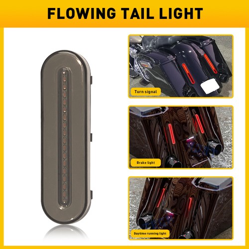 Motorcycle LED Running Brake Stop Turn Signal Tail Light Bar Flowing For UTV ATV