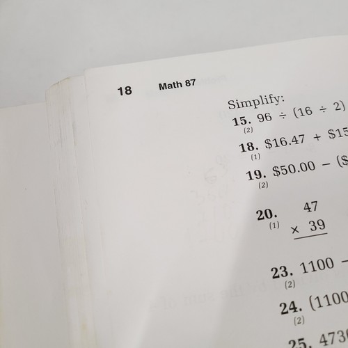 Saxon Math 87: An Incremental Development by Stephen Hake Hardcover 2nd Edition - Picture 6 of 6