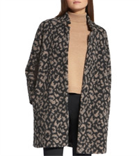 Basler Women's Animal Print Coat Black Size 18