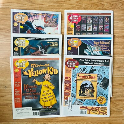 6 Comics Buyer's Guide CBG Comic Fandom VTG 1995 Straight Run Issues 1141-1146
