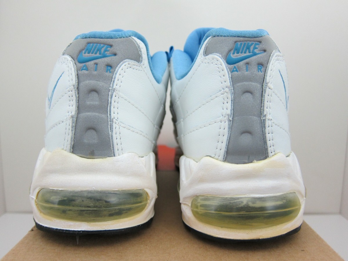 2002 Nike Air Max 95 604085142 - White/Columbia Blue - Size 2002 Nike Air Max 95 604085142 - White/Columbia Blue - Size
