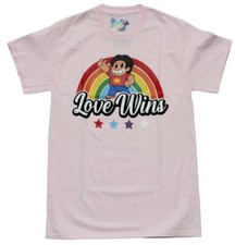 Camiseta Steven Universe Nueva Adulto - Steven in Rainbow Love Wins