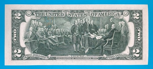 B 2713 1968 A : TRAILING YEAR 1968 $2 Two Dollar Bill Serial Number Uncirculated - Picture 3 of 3