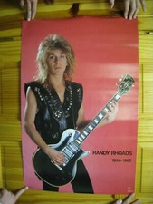 Randy Rhoads Body Shot Poster With Ozzy Osbourne Quiet Riot Guitar