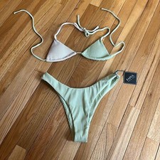 Zaful Cheeky high cut triangle bikini. Top sz small/4 and bottom size large/8