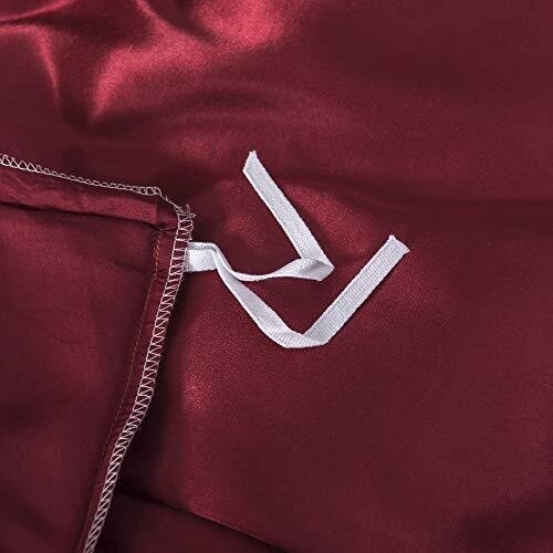 Silk Like Satin Soft Duvet Cover Set (Brownish) Queen Red eBay