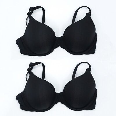 Classic T-Shirt Bras (Set of 2) Sz 34B Black Amazon Essentials NWT FREE SHIPPING