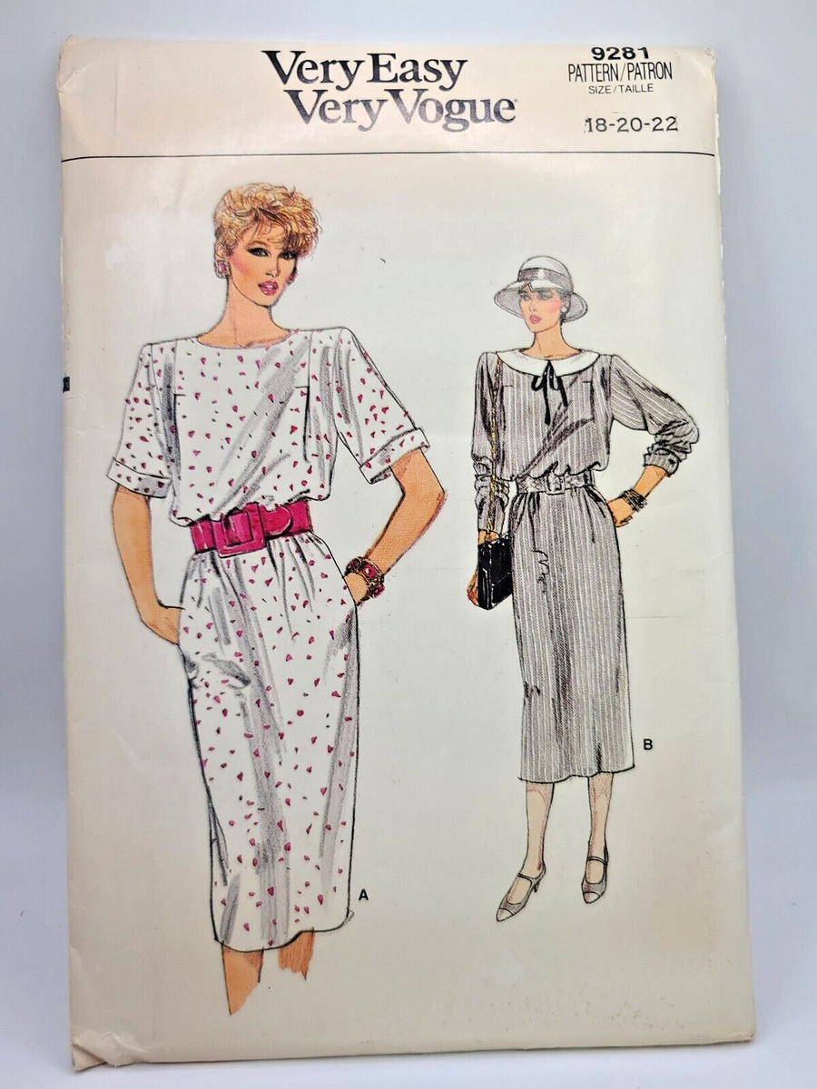 Very Easy Very Rogue Pattern 9281 Size 18-20-22 Misses Dress Dresses | eBay
