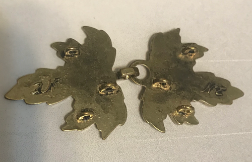 Leaf cloak clasp in gold metal sew on style - 第 3/6 張圖片