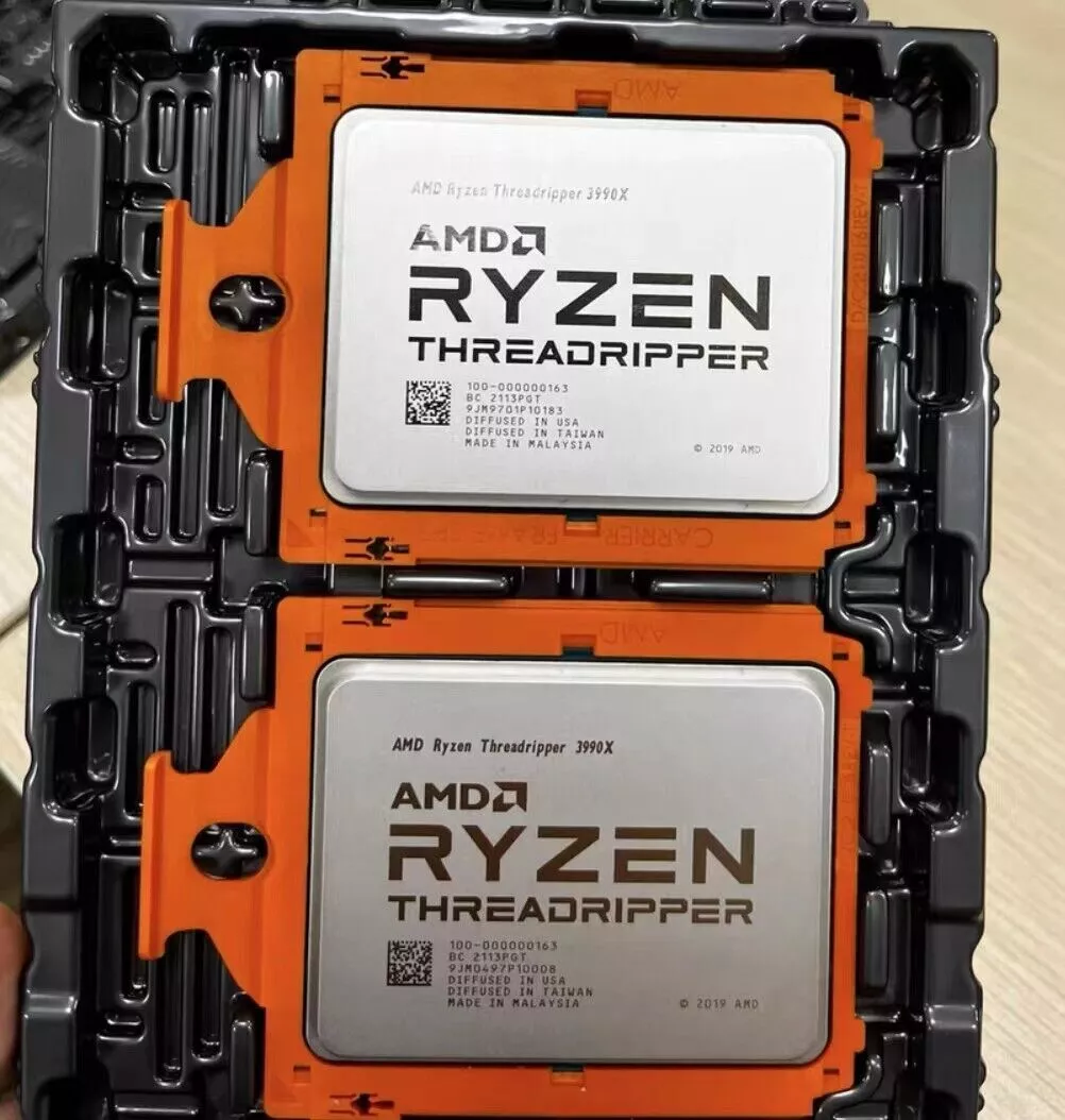 AMD Ryzen Threadripper 3990x CPU processor 64 cores 128 threads 2.9ghz 7nm strx4