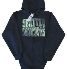 Seattle Seahawks Men's NFL Full-Zip Hoodie - Size 3X - New W/Tags - Navy