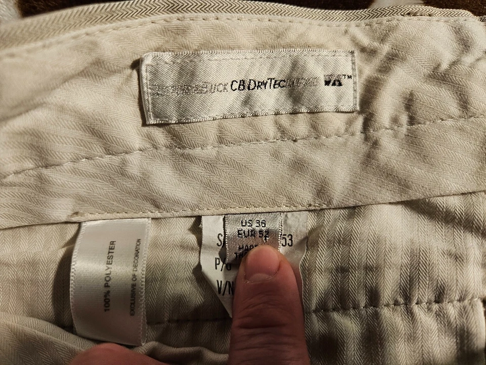 Мужские шорты Cutter & Buck CB Dry Tec Luxe размер 36 бежевые 9 дюймов по внутреннему шву б/у в отличном состоянии - Изображение 4 из 4