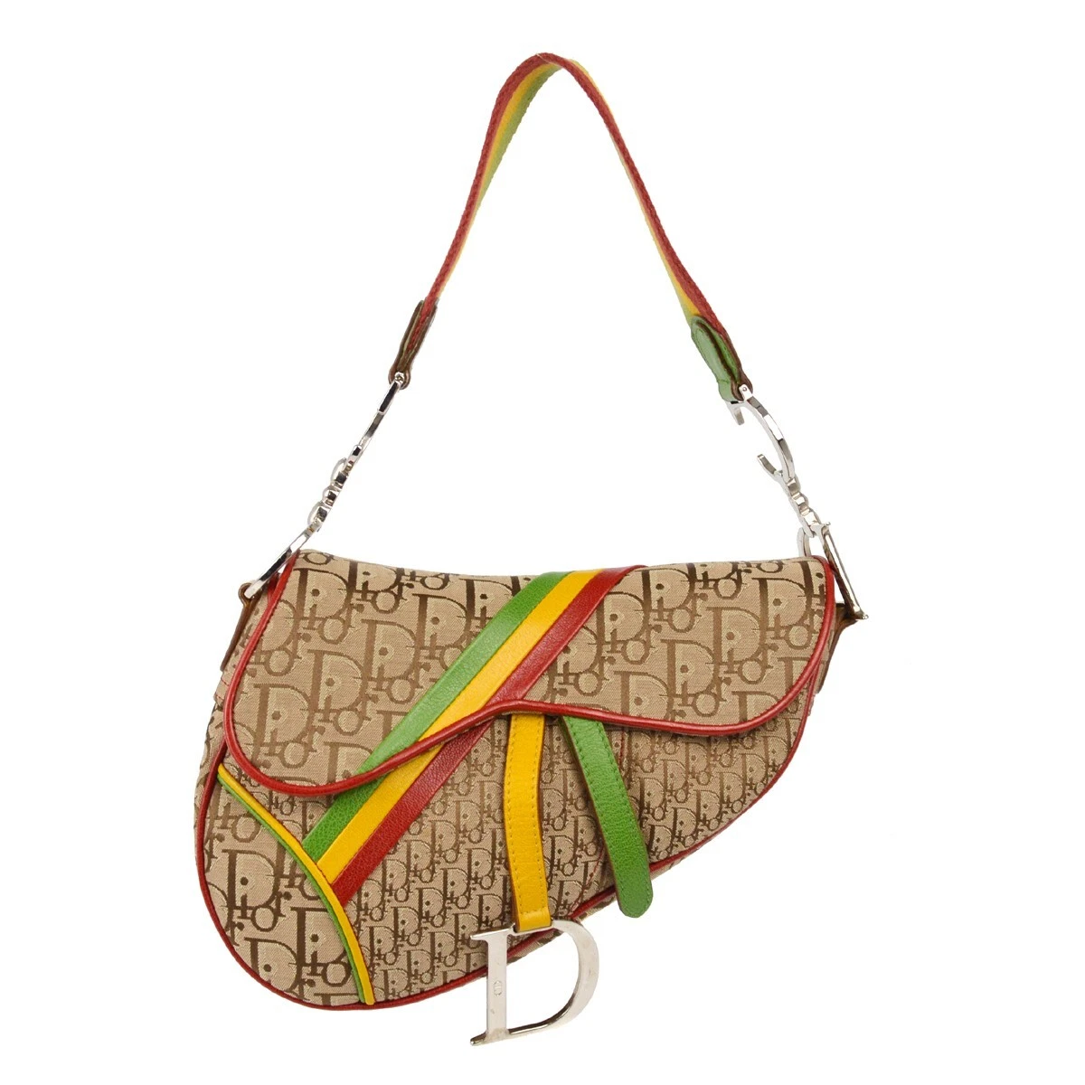 Sac à main Christian Dior couleur rasta trotteur selle 01RU0044 153291