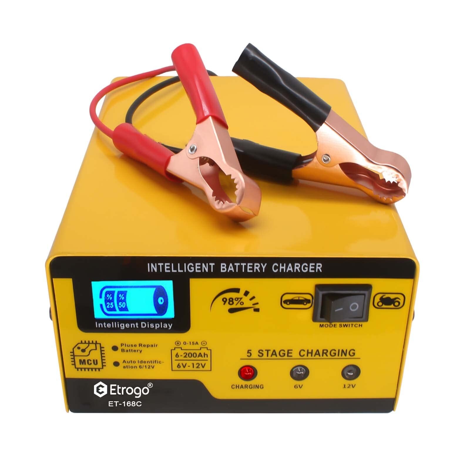 Chargeur de batterie 12V 6V pour hivernage de moto et voiture