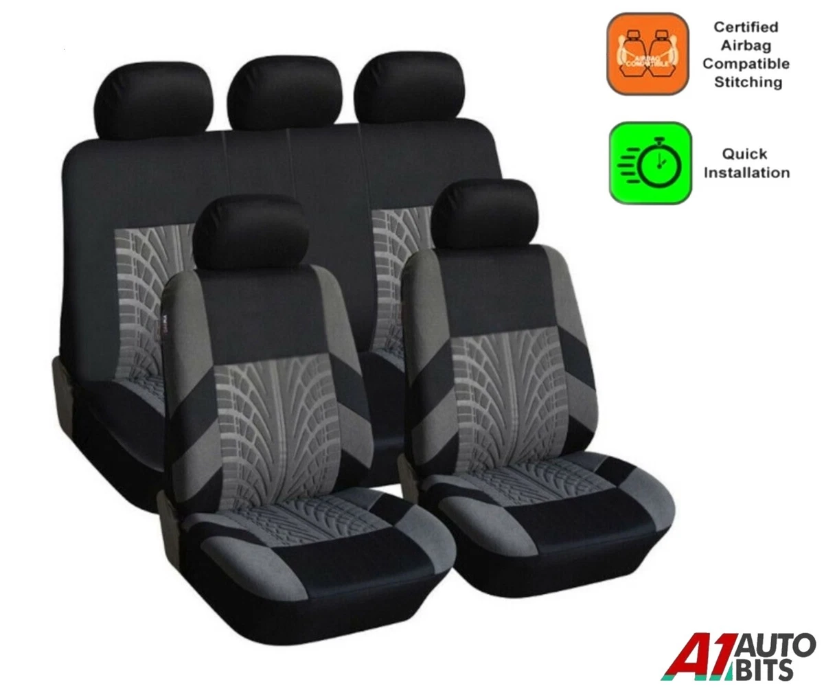 Luxury Black Blue PU Leather Front Car Seat Covers PEUGEOT 207 407
