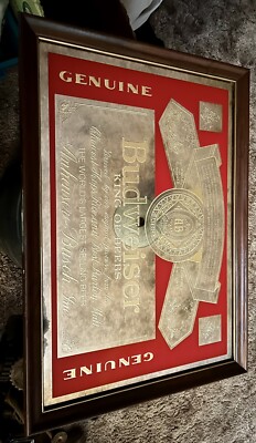 Budweiser KING OF BEERS パブミラー ヴィンテージ 鏡 Vintage Wood