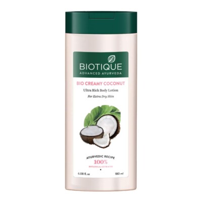 Biotique Creamy Coconut Deep Nourish Body lotion Repairs, Soothes the Skin 180ml