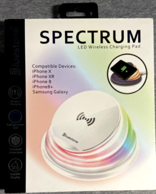 Wireless Charging Pad Bluestone Spectrum LED -NIB