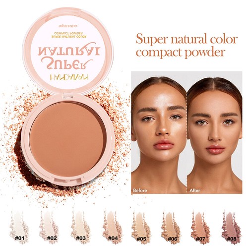 Gepresster Puder Mit Ölkontrolle 8 Farben Make-Up-Einstellung →