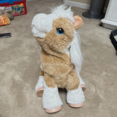 FurReal Friends Plush Horse Pony Tan/White Electronic Interactive Long Mane