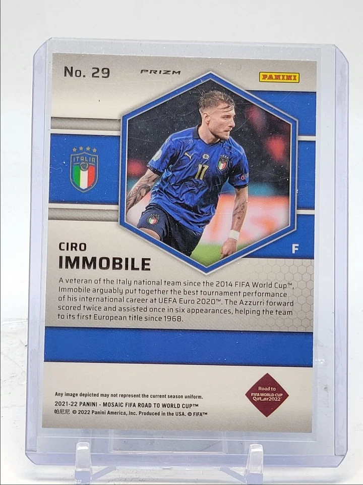 CIRO IMMOBILE 2021 MOSAIC FIFA ROAD TO WORLD CUP GENESIS PRIZM SP Q1219 - Image 2 of 2