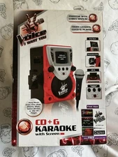 New The Voice CD+G Red Karaoke Machine With Screen.(see Descrip Shipping Detail)