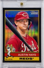 Austin Hays 2025 Topps Heritage Chrome Black /76 #617 Reds SP