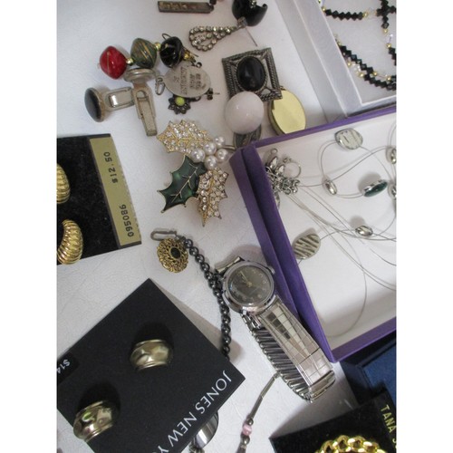 Costume vintage New Mixed Jewelry Sterling Silver necklace earrings watch LOT - Picture 6 of 7