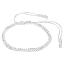 Lucky Handmade Braided Rope String Bracelet, Protection Bracelets, White