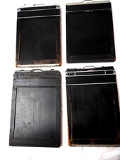 ***4-4X5 Folmer Graphic Cut Film Holders Black Wood***