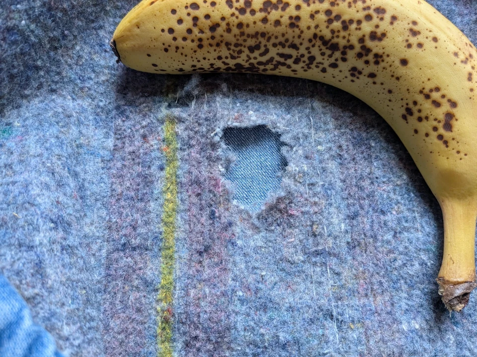 Vintage 70s 80s Lee Blanket Lined Denim Chore Coat Jacket Corduroy collar - Image 4 of 4