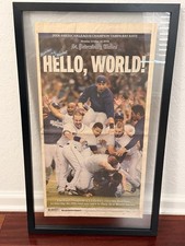 2008 Tampa Bay Rays Hello World Newspaper Framed St Petersburg Times AL Champion
