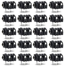 Luomorgo PCB Panel Mount 4 Pin 1/4" 6.35mm Female Socket Mono Headphone Jack...
