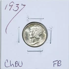 1937 10C Mercury Winged Liberty Silver Dime in Choice BU Condition FB #6280