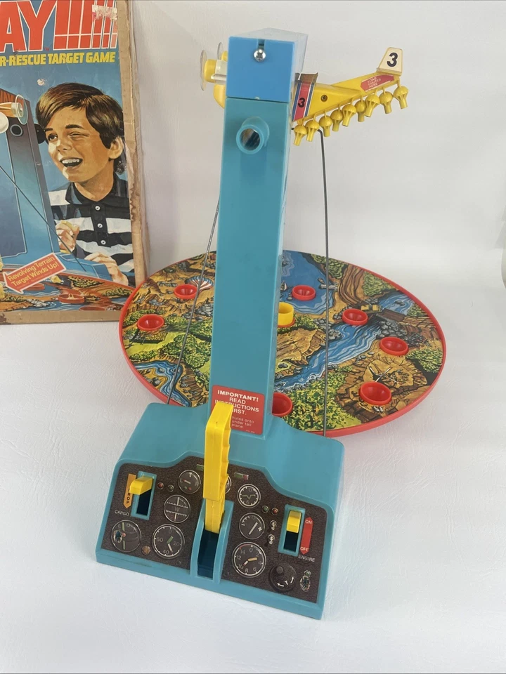 Vintage Gabriel Chutes Away Air-Rescue Target Game 1977 70s Toy Complete w Box - Image 4 of 4