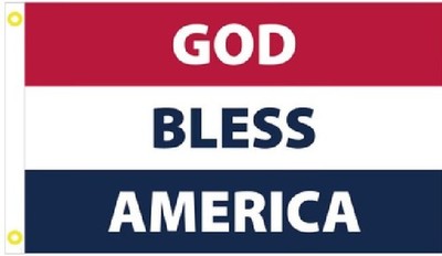 3x5 GOD BLESS AMERICA RWB FLAG BANNER 100D W/ GROMMETS Z2