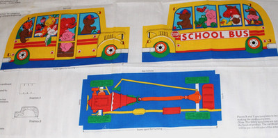 Cranston Fabric Teachers Pet Collection School Bus Cotton Panel 36'' X 44''
