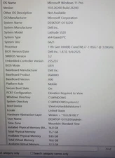 Dell Latitude 15 5520 15.6'' (512GB SSD Intel Core i7-11700H 4.7GHz 16GB RAM)...