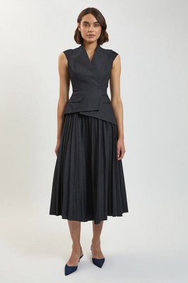 Karen Millen Midikleid Damen Erhöhte Tageskleider