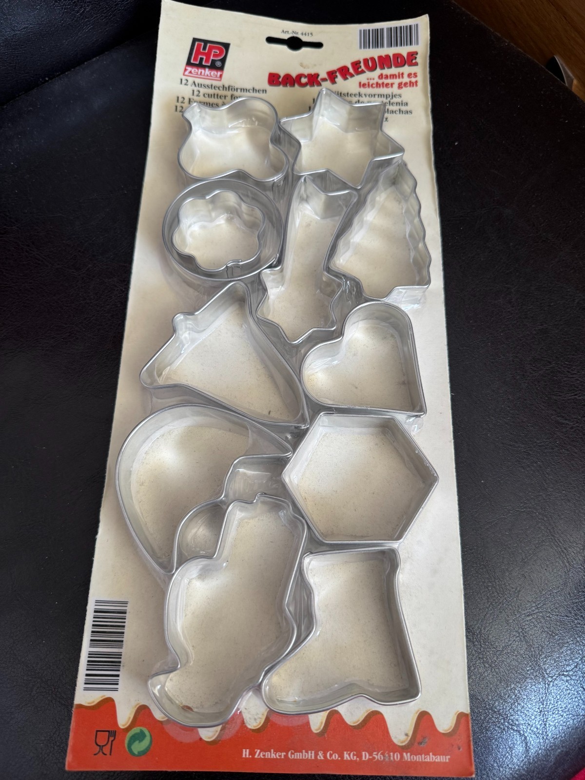 12 Shaped Metal Cutters for Cookies
