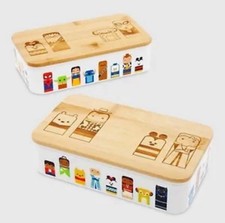 Disney Pixar Marvel Unified Bento Box Bamboo Lunch Snack Containers 100 Years