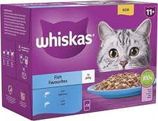 Whiskas 11+ Fish Selection in Jelly Pouches, Senior Cat Food, (1x12 x 85 g) 89.29 per kilo