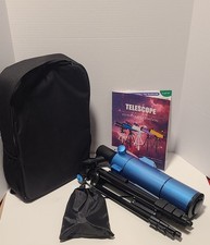 80mm Refractor Telescope for Adults Kids 600mm Portable Travel Scope w/ Bag