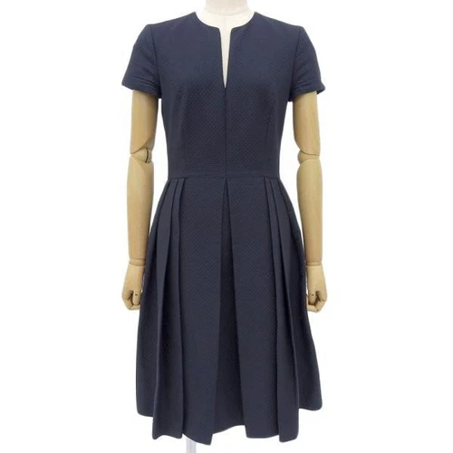 Abito classico CHRISTIAN DIOR in cotone navy taglia 40 autentico (dal Giappone)