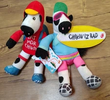 2 Chick-fil-A Cow Plush 9" Summer Traveler Roller Skate Chikin Is Rad Eat More