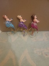 Katherines Collection Pink Glitter Mermaid with Jewel On Bike 5.5"