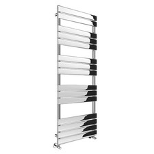 Image of Flat Panel Heated Towel Rail Bathroom Designer Radiator Heating Rads Chrome