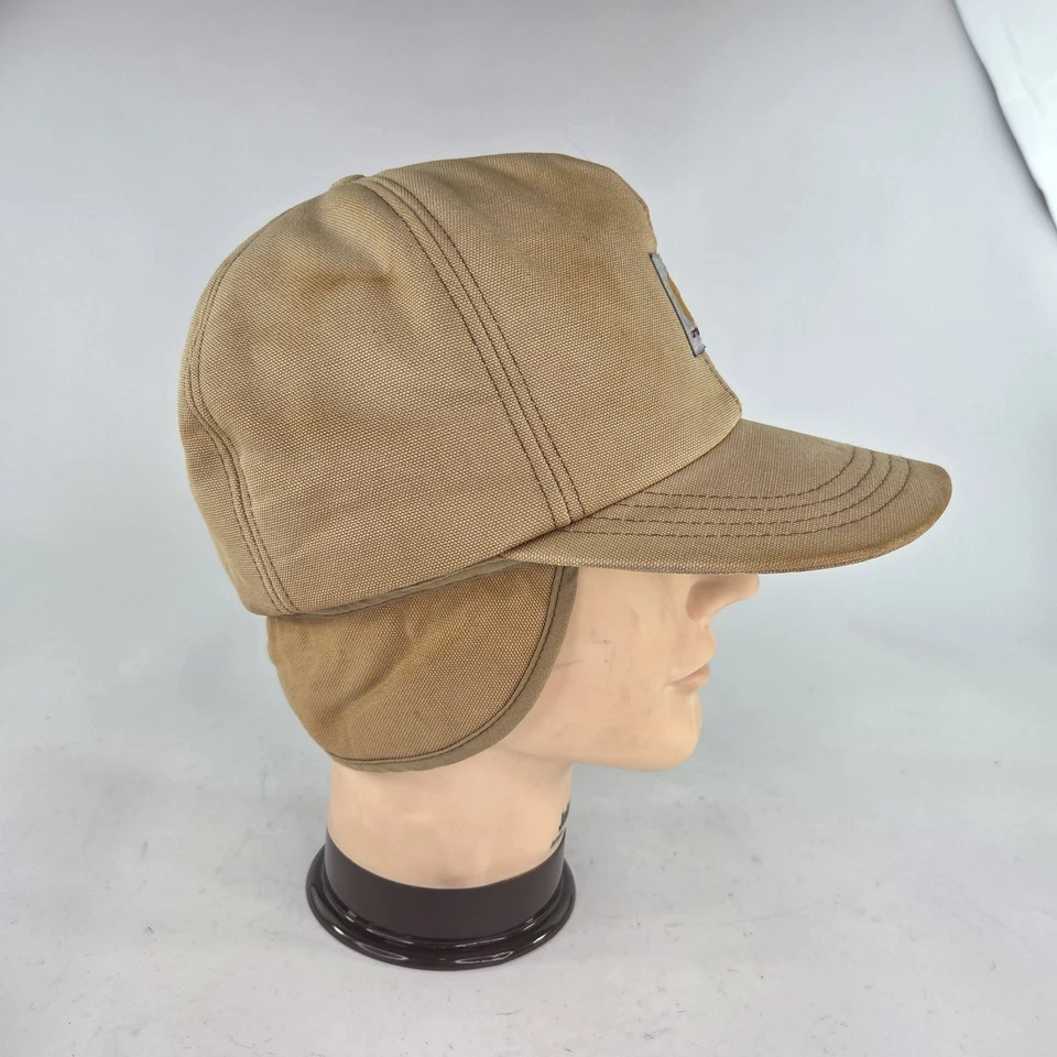 Gorra de Lona Carhartt Pato De Colección Sombrero Para Hombres Talla M Tostado Oreja Solapa Hecha en EE. UU. Hays Foto 3 de 4